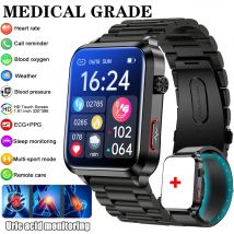 Smartwatch-Airbag 2025, neue medizinische Qualität, Harnsäure, Blutfette, Luftpumpe, EKG-Gesundheitsuhr, echte, präzise Blutdruckuhr