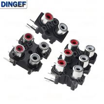 5PCS 2/4/6/8 Loch Cinch-buchse Stereo Audio Jack AV Audio Eingang Buchse Stecker Lotus Reihe verstärker Interface Signal Verbindung