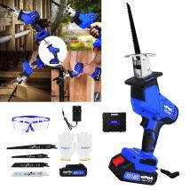 Sega alternativa alimentata a batteria 21V, mini sega alternativa leggera con batteria agli ioni di litio e caricabatterie, 4 lame