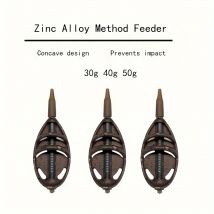 3-teiliges Method Feeder-Zubehör, Karpfenangeln-Feeder-Tackle-Set, Inline-Zinklegierungs-Feeder zum Angeln mit 30 g/40 g/50 g Gewichtsfeeder