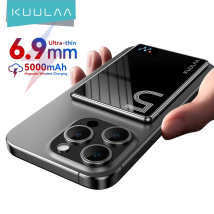 KUULAA Power Bank 5000mAh Magnetic Wireless Portable Charger External Battery 20W Fast Charging For iPhone 17 16 15 14 Pro Max
