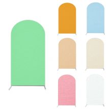 Mocsicka Einfarbig Bogen Abdeckung Hintergrund Blau Rosa Weiß Gelb Geburtstag Hochzeit Gewölbte Hintergrund Baby Party Dekorationen Studio