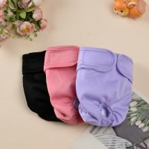 3Pcs Reusable Female Dog Diapers For Small Medium Dogs Nappies Washable Adjustable Pets Panties Bulldog Menstrual Period Panties