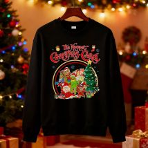 Tis The Season To Be Jolly Muppet Show Christmas Carol Sweatshirt Funny Retro Christmas Gift Family Christmas Roupas Feminina