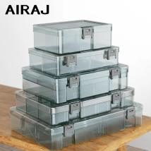 AIRAJ Plastic Toolbox Storage Classification Electronic Components Drill Bit Accessories Mesh Box Thickened Storage Screw Box