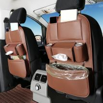 Leder Auto Rücksitz Organizer Hinten Reihe Kinder Sitz Zurück Hängende Lagerung Tasche Regal Müll Kann Müll Tissue Flasche Organizer