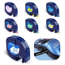 91200 91331 Compatibile con Dymo Letra Tag Nastro in plastica 12mm * 4m Nero su bianco LT 91331 12267 LT 91201 12267 per LT-100H LT-100