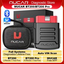 Scanner MUCAR BT200/BT200 Pro OBD2 per tutte le auto Strumento di scansione automobilistica diagnostica del sistema completo Lettore di codici di ripristino olio/SAS 15 gratuito