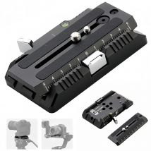 Lanxire Kit piastra a sgancio rapido e morsetto per treppiede da 120 mm per piastra QR Manfrotto 501 502 DJI Gimbals, supporto a sgancio rapido per fotocamera