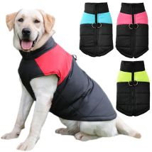 Vestiti invernali per cani di grossa taglia Giacca impermeabile per cani di piccola taglia Gatti Cappotto caldo per cuccioli all'aperto con anello a D Labrodor Pug Costume per animali domestici