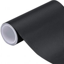 Hochwertige schwarze 3D-Carbonfaser-Vinylfolienrolle mit selbstklebender Autoaufkleber zum Selbermachen