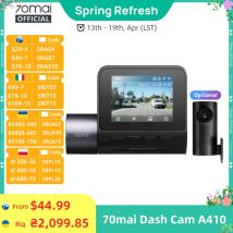 70mai Dashcam A410 True 2.5K HDR Zweikanal unterstützt F1.55 Blende GPS 24H Parkplatz Max. 256GB Auto DVR 70mai A410 70mai A400