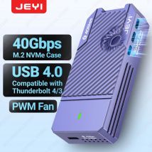 JEYI 40Gbps USB 4.0 M.2 NVMe SSD Custodia da M2 a Type-c 4.0 Custodia per unità a stato solido compatibile con Thunderbolt 4/3 USB 3.2/3.1/3
