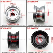 ATV Quad Felge 6 Zoll 7 Zoll Eisen 145/70-6 16X8-7 Buggy 4 Wheeler Zubehör Go Kart Ersatzteile Zubehör
