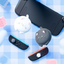 PlayVital 4 pezzi Manopole per pollice per Nintendo Switch 2, Cappucci per levetta in silicone Kawaii per Joycon 2, Copri joystick per Switch 2