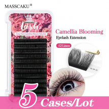 5Cases/Lot MASSCAKU Easy Fan Bloom Eyelash Extension Austomatic Flowering Fast Fan Self-Making Fans Volume Lashes Supplies