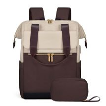 Neuer vielseitiger und einfacher grenzüberschreitender Damen-Reise-Laptop, Gepäck mit großem Fassungsvermögen, cremefarbener Rucksack