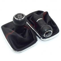 Für Volkswagen VW Golf 4 IV MK4 GTI R32 Bora Jetta 5/6 Geschwindigkeit 23 mm Schwarz Schaltknauf Hebel Gamasche Boot 1999–2004