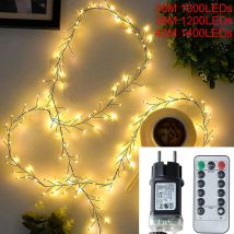 42M LED String Fairy Lights Green Wire Outdoor Cluster Christmas Tree Light Garland For New Year Street Home Party Wedding Decor
