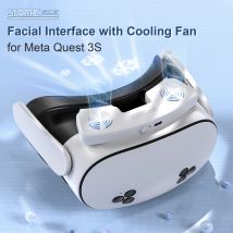 Copertura per maschera facciale 4 in 1 con ventola di raffreddamento per Meta Quest 3S Custodia di ricambio per maschera anti-sudore per accessorio Oculus Quest 3S