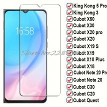 Gehärtetes Glas für Cubot King Kong 5 Pro 3X50X30X20X19 SX18 Plus C30 C20 Note 20 7 J8 J9 Quest C15 Displayschutzfolie