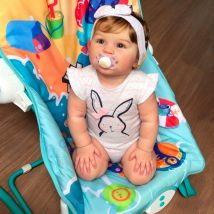 Aizwa1 20 Zoll handgemachte Maddie Bebe Reborn Girl süße Neugeborene Babypuppe mit verwurzeltem Haar für Kinder Geburtstagsgeschenke