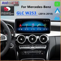 Lettore multimediale Android 14 Qualcomm per Mercedes Benz W253 GLC200 GLC260 2014 Autoradio Navigazione GPS con CarPlay Netflix