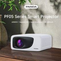 Proyector PANDA compatible con 4K 600 ANSI Android 13,0 enfoque automático/Keystone nativo WiFi 6 PF05 Proyector 1920*1080P película inteligente para exteriores
