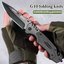 Coltello tascabile da esterno in acciaio inossidabile, coltello ad alta durezza, coltello pieghevole portatile, barbecue da esterno e coltello da taglio per carne