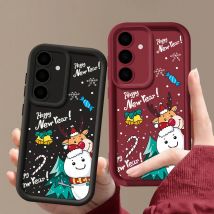 Weihnachten Neujahr Print Handyhülle für Samsung Galaxy A17 A56 A16 A15 A55 A54 A53 S24 FE S25 Edge S23 S22 Ultra Plus Soft Cover