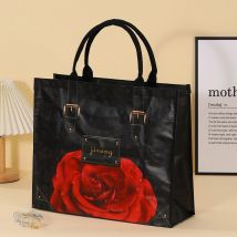 Kleine, wasserdichte, gewebte Tasche mit Schnalle, tragbare Aufbewahrungshandtasche, Pendlertasche, Handgepäcktasche für einfache Organisation