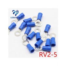 RV2-5 Blue Ring Insulated Wire Connector Electrical Crimp Terminal Cable Connector Wire Connector 100PCS/Pack RV2.5-5 RV
