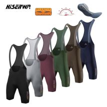 HISERWA Pantaloncini con bretelle da ciclismo da uomo Pro Team 7H Italia Imbottitura con interfaccia elastica Pantaloncini con bretelle da equitazione Pantaloni da bici da corsa corti con bretelle da