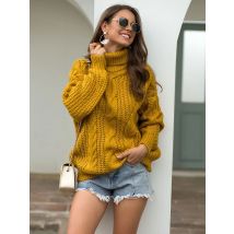 Herbst Winter Frauen Rollkragenpullover Lose Kurze Elegante Warme Gestrickte Pullover Fashion Solid Tops Strickwaren Jumper