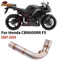 Slip on For Honda CBR600RR F5 2007 - 2019 Motorcycle Exhaust Front Mid Link pipe Stainless Steel Muffler Modified Moto Escape