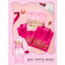 40 Pcs Girls Spa Party Supplies 10 Birthday Squad Princess Robe 10 Tote Bags 10 Headbands 10 Spa Masks for Birthday