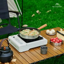 MOUNTAINHIKER Outdoor Camping Antihaft-Bratpfanne Frühstück Ei Pfannkuchentopf Edelstahl Kochen Induktionsherd Bratpfanne