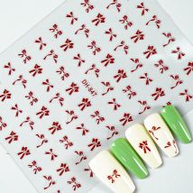Mini Bogen Nail Art Aufkleber Mode Cartoon Rot Niedlich Band Nagel Dekoration Aufkleber DIY Nagel Zubehör
