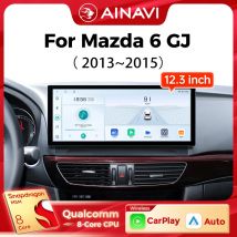 Ainavi 12,3-calowe radio samochodowe do Mazda 6 GJ Series Atenza 2013 2014 2015 Bezprzewodowy Carplay Android Auto 4G Samochodowy odtwarzacz multimedialny