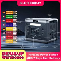 SOLARPLAY Generatore solare portatile per centrale elettrica da campeggio 2400W 2160WH AC-Steckdosen 12 porte di uscita completamente caricate in 1,5 ore