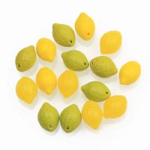 4pcs Dainty Lemon Charm Glass Beads for Jewelry Making Earrings Charm DIY Handmade Accessories Findings 10*14mm