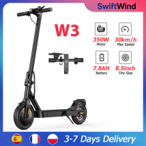 Monopattino Elettrico W3 Versione EU, Motore 350W, Batteria 36V 7.8Ah, Autonomia 24-34KM, 3 Velocità, 25KM/H, Pneumatici ad Aria, Trazione Posteriore, Freno a Disco Posteriore, Freno Elettronico