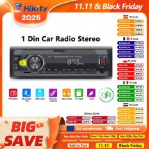 Hikity Universal 1DIN Car MP3 Player Bluetooth Radio Stereo Push to Talk Assistant Hands AM/FM Radio Support USB/SD/AUX-IN