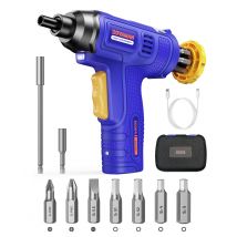 DOVAMAN Cordless Electric Screwdriver 4V, 6Nm Torque, Built-in Bit Storage, Type-C, LED Light, 7 Bits, Carrying Case