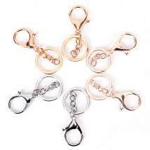10 Pz/lotto Oro Argento Placcato Portachiavi Portachiavi Risultati Dei Monili e Componenti Chiusura A Moschettone Portachiavi Che Fanno Forniture