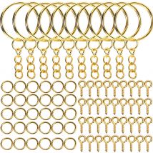 110 sztuk breloków do kluczy Otwarte pierścienie do skoków Szpilki do tworzenia biżuterii Zestawy akcesoriów do majsterkowania Żywica epoksydowa Breloczek do kluczy Breloczek do kluczy