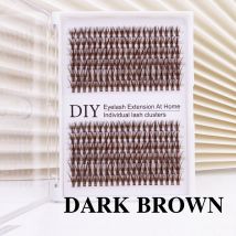 240PCS 30D Cluster Wimpern 9-14mm Mix 0,07mm Dunkel Hellbraun Weiches Volumen Make-Up-Tool DIY Zu Hause Natürliche Look Wimpern Verlängerung
