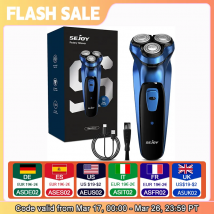 SEJOY-Afeitadora eléctrica USB para hombre, potente Afeitadora eléctrica para Barba, recargable, resistente al agua