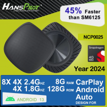 HansPilot-reproductor multimedia con Android 13 para coche, dispositivo de TV inalámbrico con CarPlay, 4G LTE, NCP0025