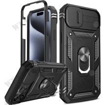 Funda para iPhone 17 16 16e 15 14 13 12 11 Pro Max Plus Mini XS XR 8 Plus 8 7 SE resistente con cámara cubierta con soporte de 360 grados